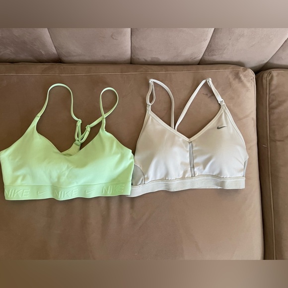 Nike Other - Nike Sports Bras in White and Neon Green
